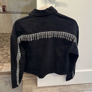 Superdown Raya rhinestone fringe jacket